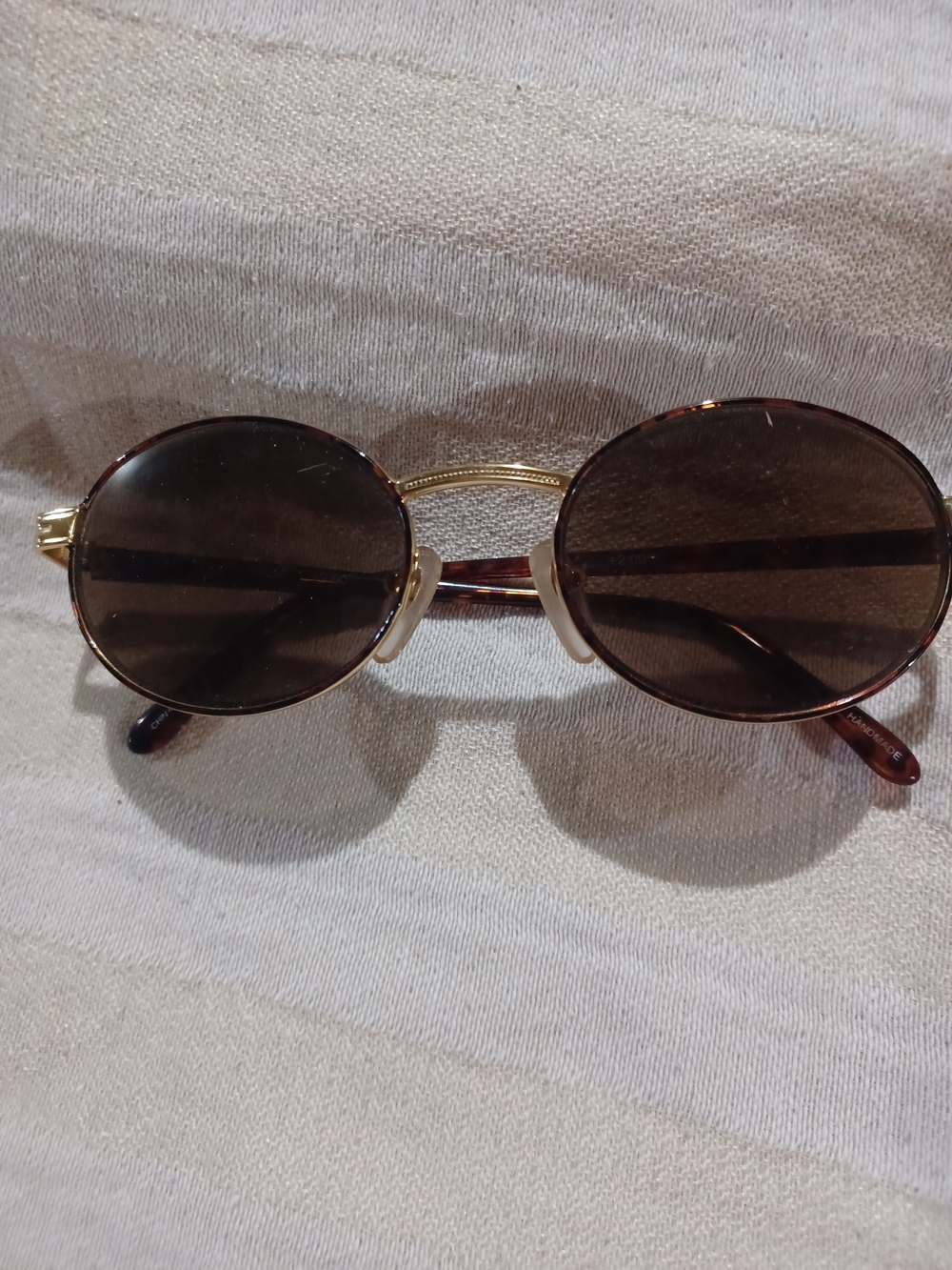 Source Unknown Round Sunglasses in Brown and Gold